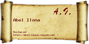 Abel Ilona névjegykártya
