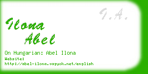 ilona abel business card